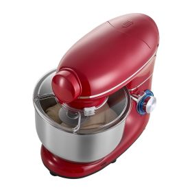 VEVOR Stand Mixer, 6 QT Electric Kitchen Mixer, 660W Dough-Mixer, 6+P Speeds Tilt-head Food-Mixer with 1.6 QT Blender Cup, Stainless Steel Bowl