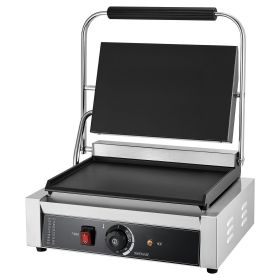 Commercial Panini Grill, 1800W Electric Sandwich Panini Maker, Stainless Steel Sandwichs Press Grill with Handle and Temp Control