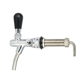 Adjustable Flow Control Chrome Draft Beer-faucet Tap G5/8 Shank Long Stem Home Brew Keg Tap (Option: default)