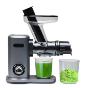 Cold-press Juicer, Slow-rotation Juicer, Equipped With An Ultra-wide Feed Opening, Easy To Clean (Option: silver)