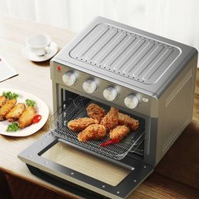 Modern Space Saving Countertop Kitchen Convection Toaster Oven Air Fryer (Color: Silver)