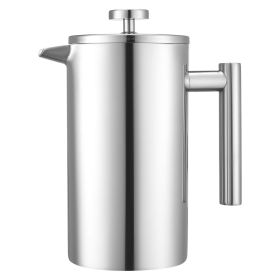 VEVOR French Press Coffee Maker, Stainless Steel Coffee Press Tea Maker with Filter (size: 34 Ounce)