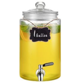 VEVOR Beverage Dispenser, Drink Dispensers for Parties, Glass Juice Dispenser with Stainless Steel Spigot (size: 1 Gallon)