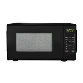 0.7 Cu ft Countertop Microwave Oven, 700 Watts (Color: Black)