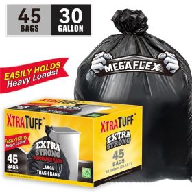 45 Extra-thick, Leak-proof Garbage Bags, Suitable For Home, Commercial, And Various Other Uses. A Great Helper For Home Cleaning. (Option: 45 garbage bags)